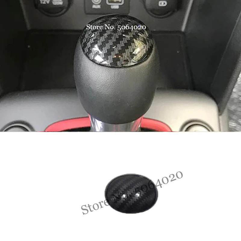 

ABS Carbon fiber For Hyundai Kona Encino 2018 2019 Accessories Car gear shift lever knob handle cover Cover Trim Car Styling