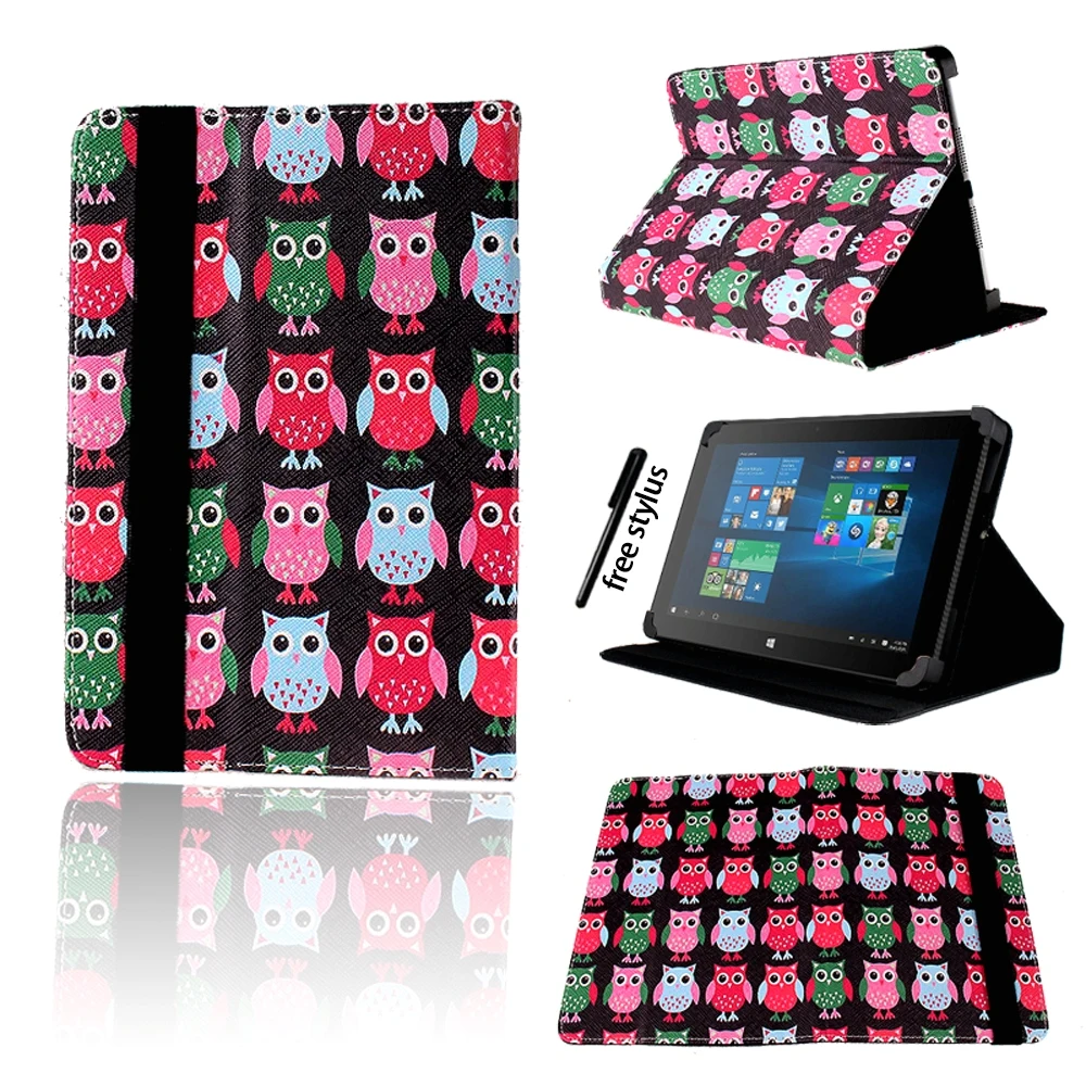 

Printing Folio Leather Pu Stand Case Cover for 7" 8" 10" Linx Anti-Dust Tablet Foldable Protective Case + Stylus