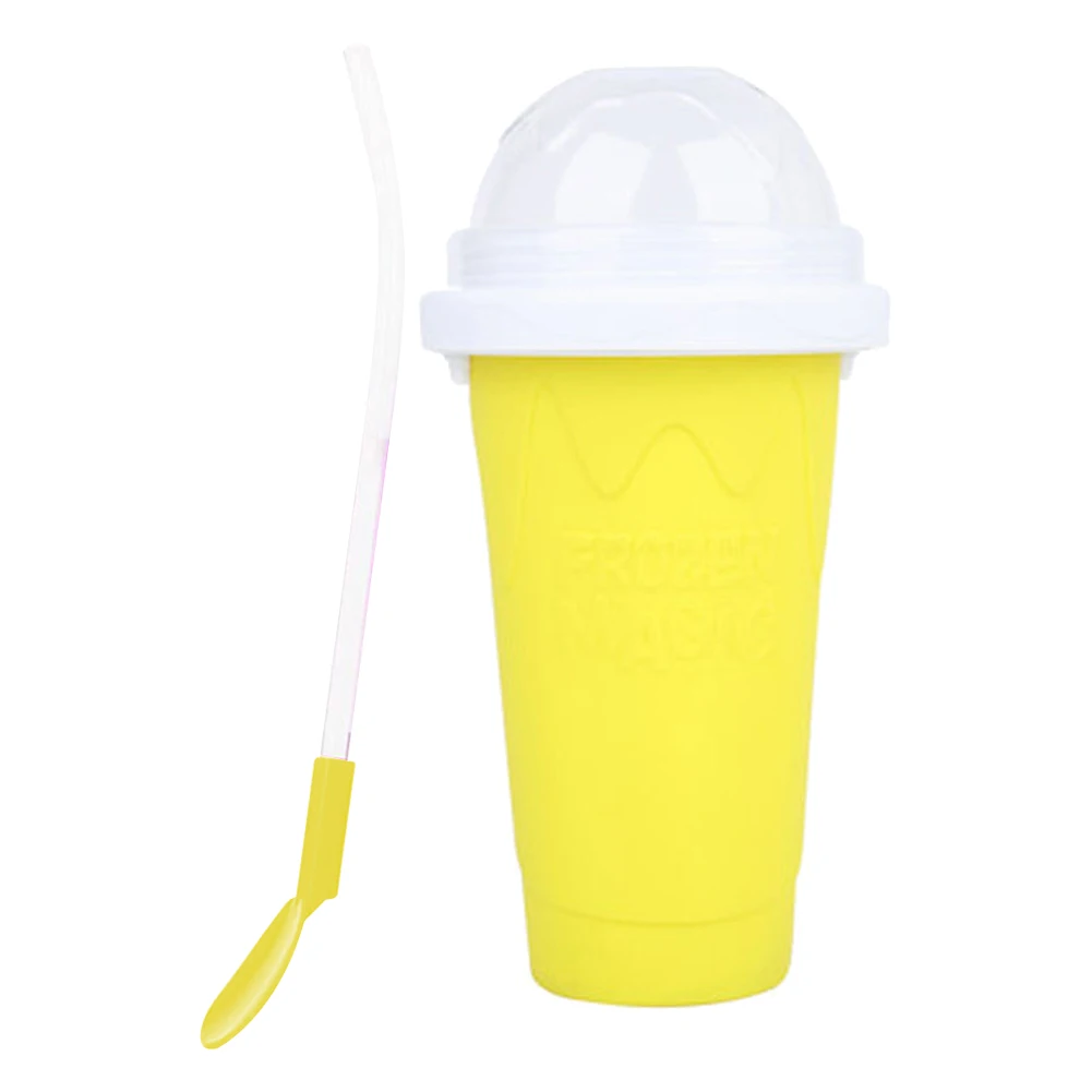 

Slush Maker Cup Squeeze Slushy Maker Ice Cup BPA-Free Silicone Pinch Cup Summer Smoothie Maker Cup for Kids Adults Water Bottle