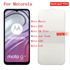 Гидрогелевая пленка для MOTOROLA Moto Macro E6S, E6 Plus, Гидрогелевая, полноклеевая, Защитная пленка для экрана для Moto G30, G10 G, 30G, 10