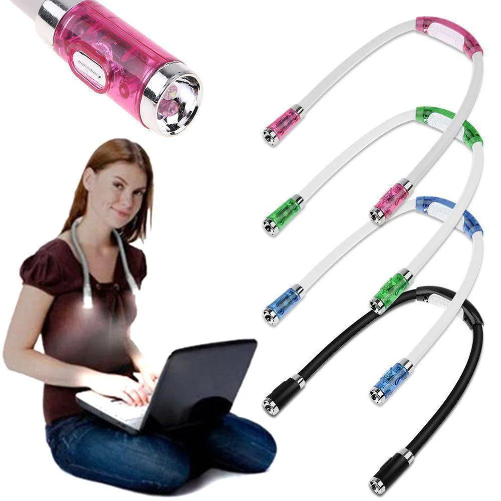 

Portable led reading lamp with holding and changing lighting Book hanging neck creative work