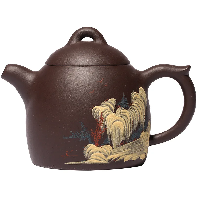 

The original purple clay and purple clay teapots are all handmade Yixing Shanshui Qinquan teapot small capacity household teapot