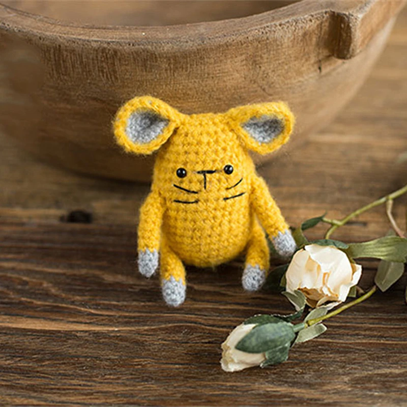 

Newborn Photography Props Accessories Soft Mohair Mouse Hat+Doll 2Pcs/Set Studio Baby Photo Props Infant Shoot Costume Baby Gift