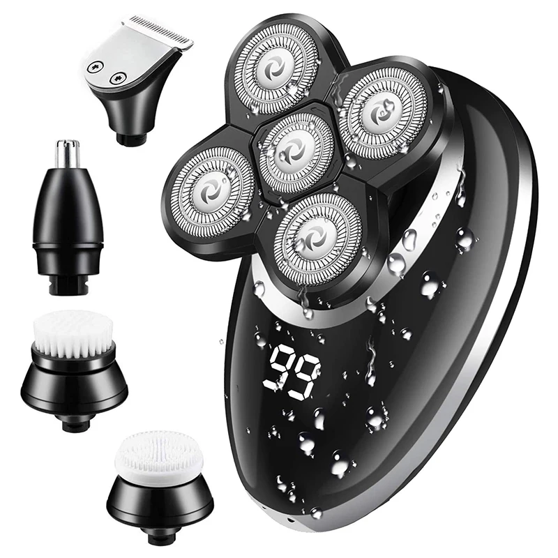 

Набор для ухода за лицом и телом, триммер для влажного и сухого бритья волос, электробритва для бороды для мужчин, перезаряжаемый аппарат дл...