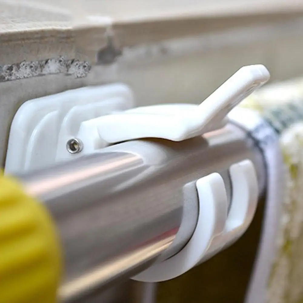 2 шт. самоклеящиеся крючки настенный установленный занавес кронштейн для карниза