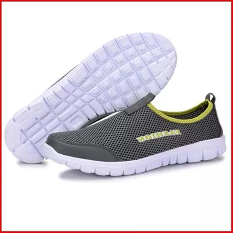 Сетчатая мужская обувь дышащая на плоской подошве большие размеры 38-46 | Обувь