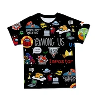 crewmate game childrens o neck breathable polyester t shirt 3d printing streetwear popular 2021 summer games kids 3t 16t