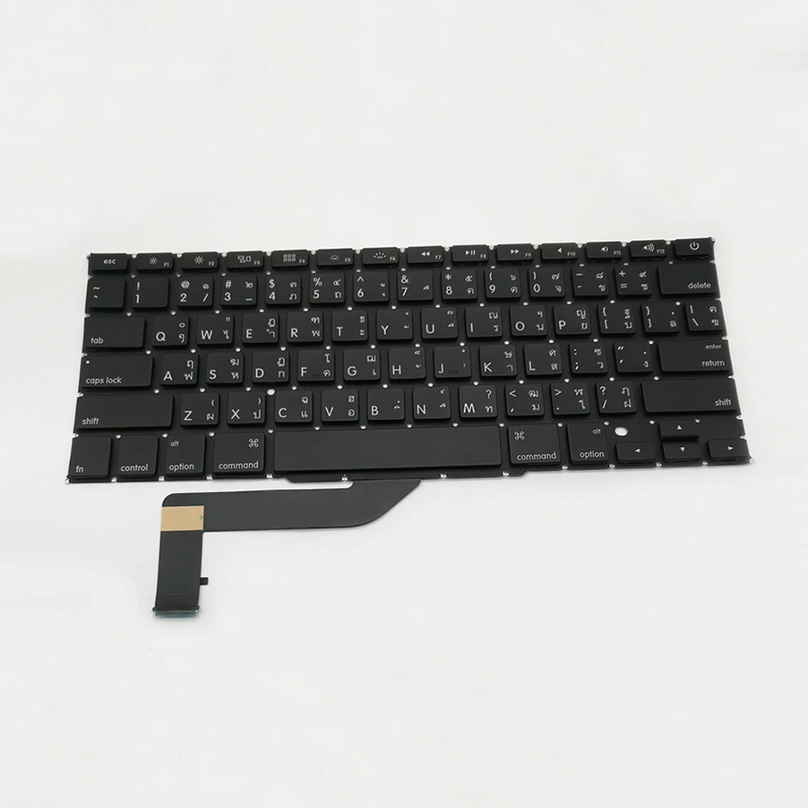 Новая тайская клавиатура из Таиланда с подсветкой для Macbook Pro 15 дюймов Retina A1398 2012
