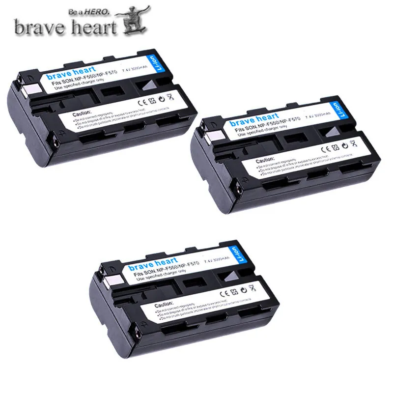 3battery 4 шт. NP-F550 NP F550 NPF550 Перезаряжаемые Li-Ion Камера батарея для sony NP-F330 NP-F530 NP-F570 NP-F730 NP-F750 NP-F770 NP-F970 - Цвет: 3battery