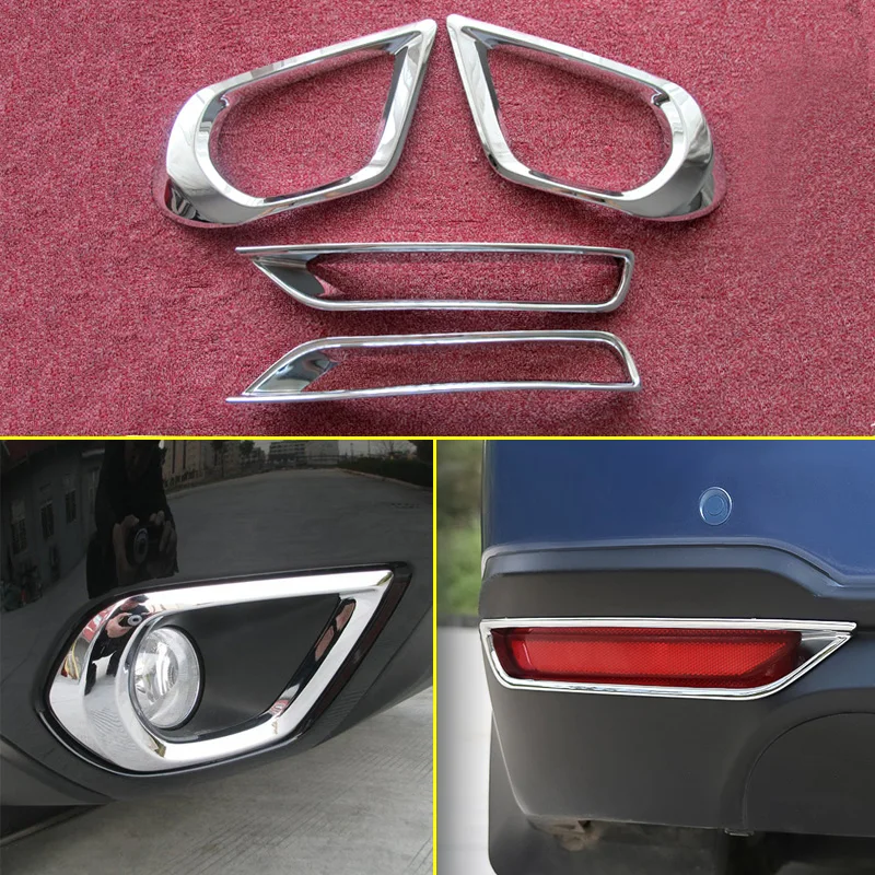 

For Subaru Forester SJ 2014 2015 2016 Front + Rear Fog Light Cover Kit Bumper Reflector Surrounds