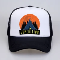 summer outdoor camping men breathable trucker cap fashion brand cool unisex night expedition campfire camping baseball cap