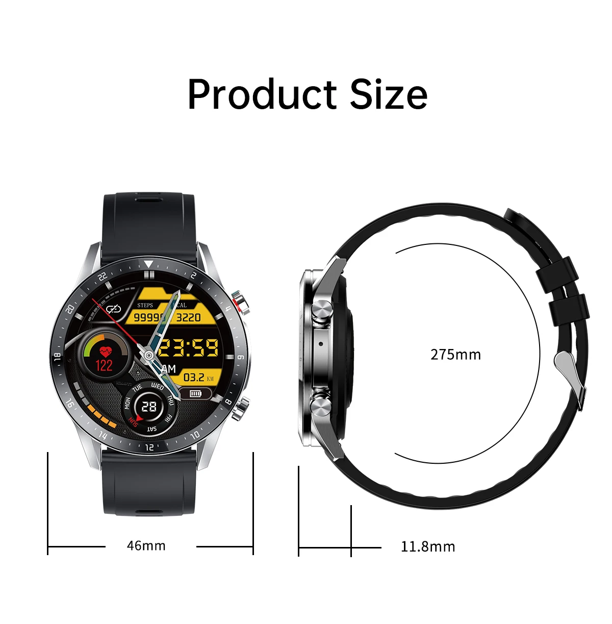 

Lefit Bluetooth Calls Smart Watch Men Women Waterproof Smartwatch MP3 Player For OPPO Android huawei watch gt 2