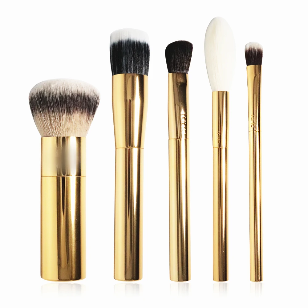 Роскошный золотой 5 шт. металлический набор кистей для макияжа Airbuki тональная