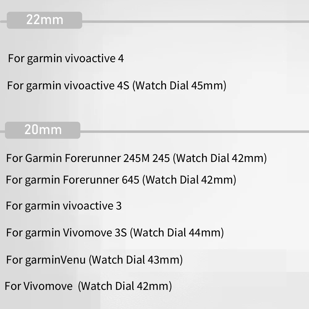 

New WristBand for Garmin Vivoactive 4 4s Vivoactive 3 Band Houndstooth Leather Bands for Garmin Venu Strap Bracelet Accessories