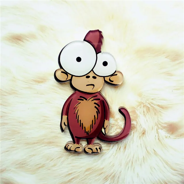 Акриловая брошь в виде животного Зебра крокодил слон жираф леопард на одежду