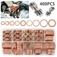 400 pcs copper sealing solid gasket washer sump plug oil for boat crush flat seal ring tool hardware accessories for sump plugs