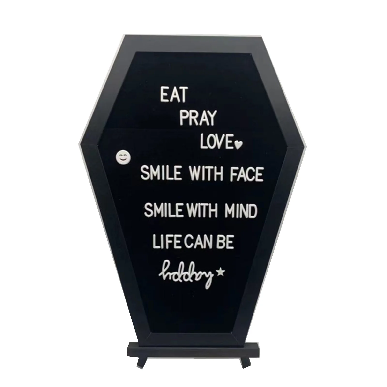 

Coffin Letter Board Wooden Household Coffin Letter Board Tombstone Wooden Household Scary Decoration Message Board Ornaments