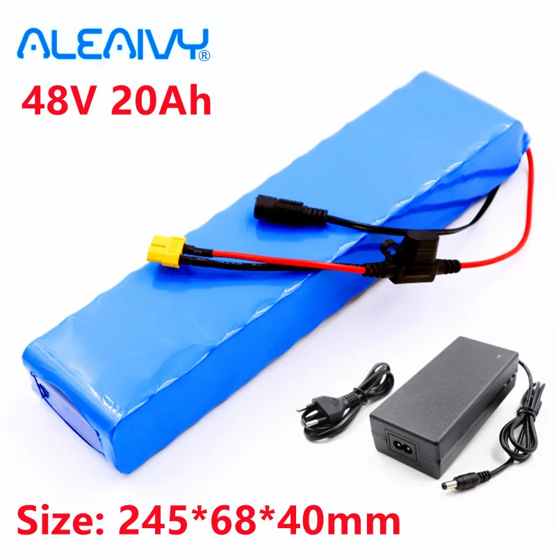 48V 20Ah 18650 Lithium Battery Pack 13S2P 1000W High Power Battery 54.6V 20000mAh Electric Bicycle Electric Scooter BMS + Fuse