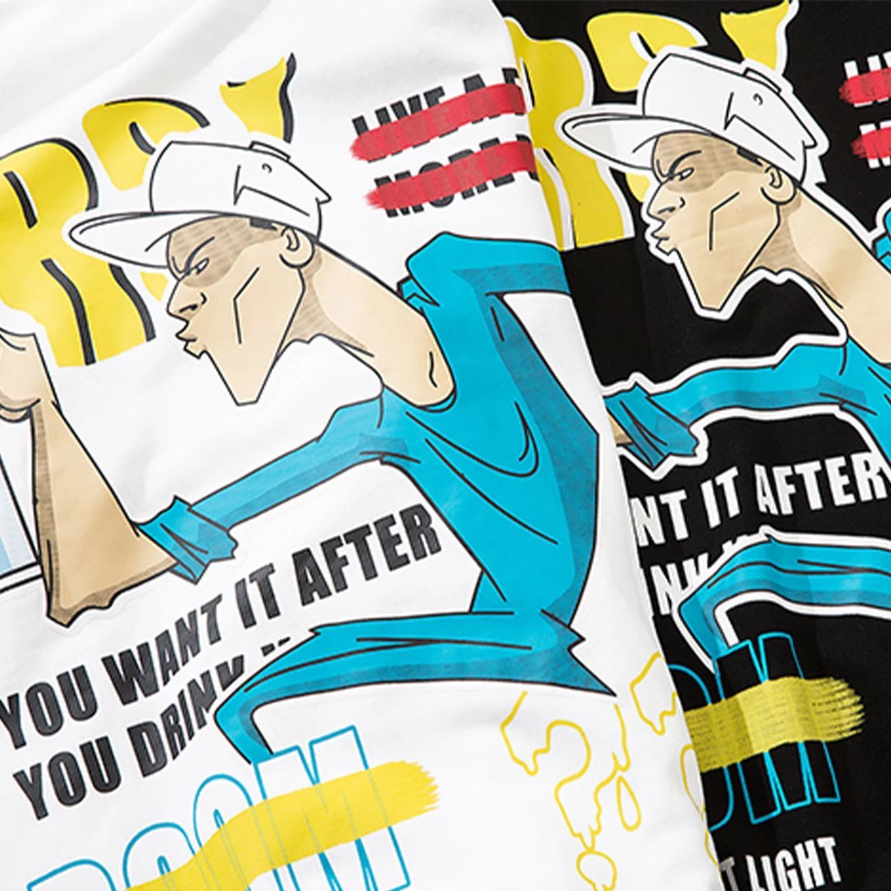 Худи в стиле Харадзюку с изображением граффити рубашка цветными блоками уличная