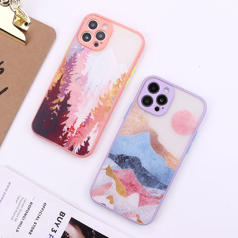 

Fashion Landscape Painting Protective Phone Case Cover For iPhone 14 14ProMax 14Plus 13Promax 13 12 11 Shockproof Cover Shell
