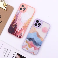 fashion landscape painting protective phone case cover for iphone 11 12 13 pro max mini x xr xs 7 8 plus shockproof cover shell
