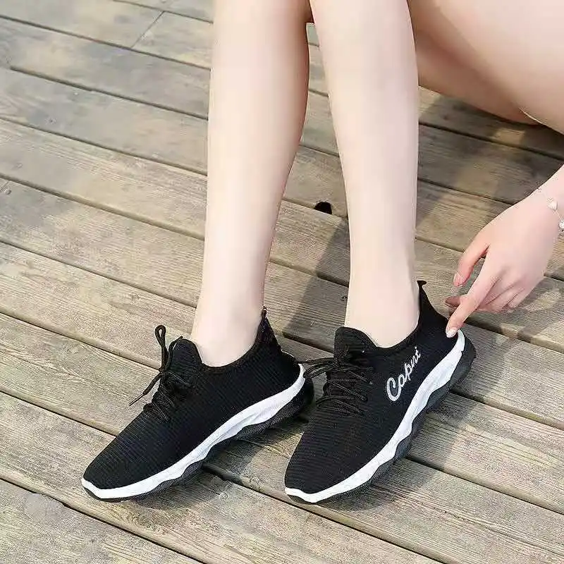 

Women Running Shoes 2021 Sports Shoes Flexible Soft-soled Lazy Walking Shoes Flat Platform Fashion Trend Outdoor Travel Jogging