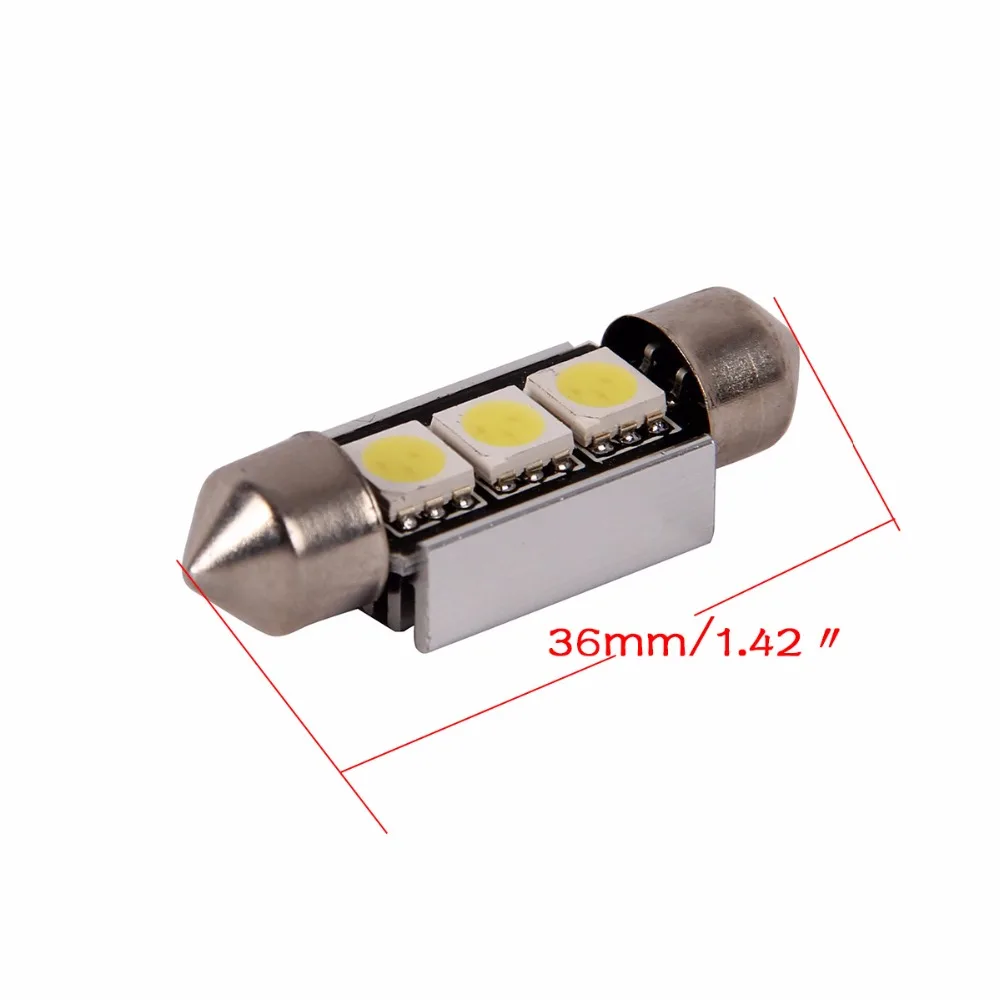 Радиатор POSSBAY 2 шт. 5050 дюйма 3SMD 36 мм Canbus светодиодные лампы для автомобиля