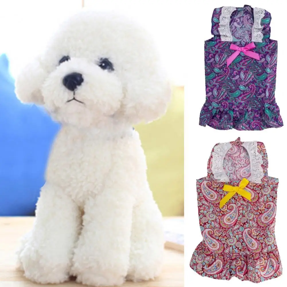 

Платье для собаки, новинка, платье для домашнего питомца, юбка принцессы, одежда для домашнего питомца с цветочным узором, декоративное дыша...