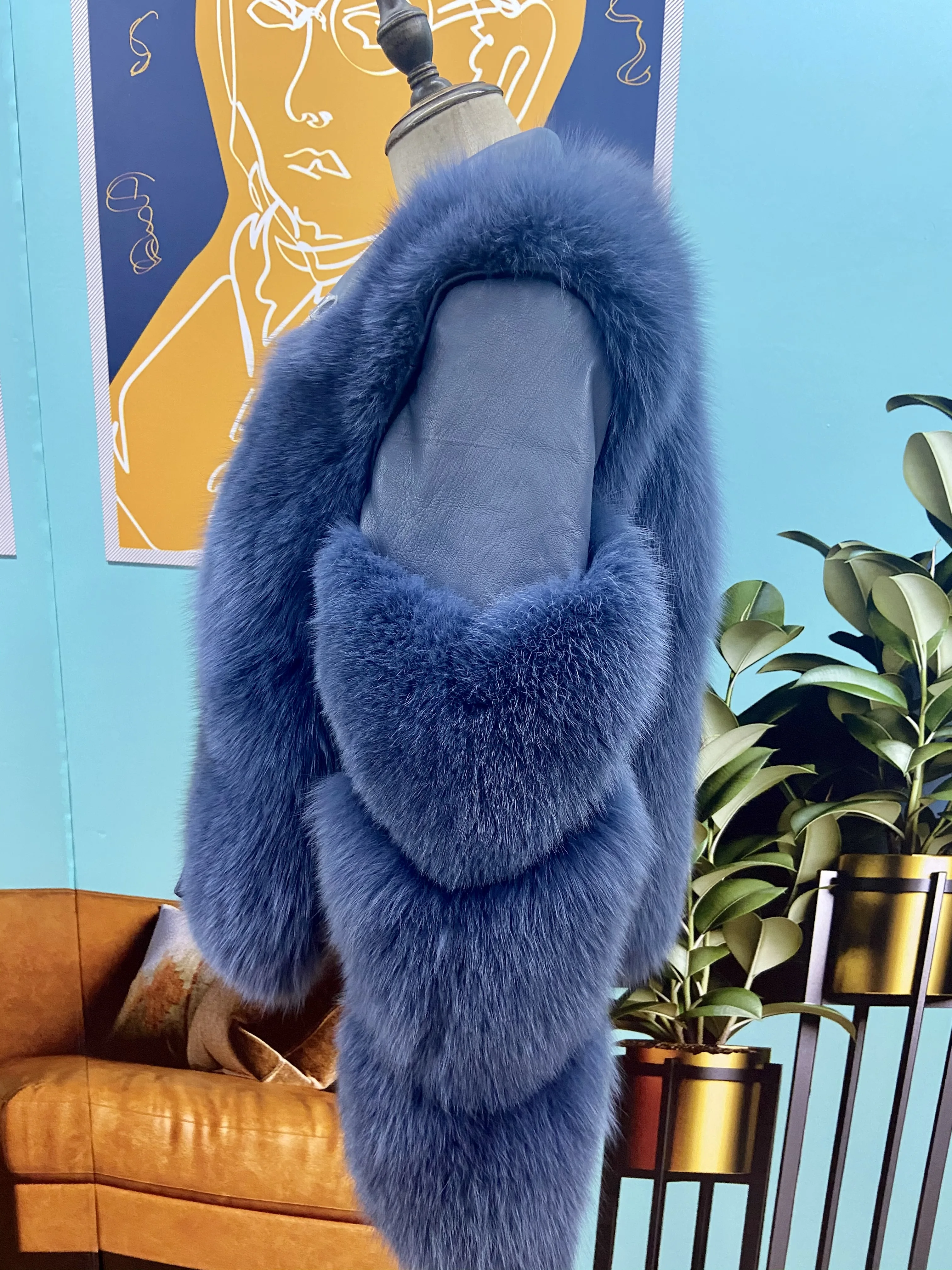 2021 New 100% Natural Fox Fur Jacket Women's Winter Fashion Warm Winter Coat High Quality High Quality Fur Vest Free Delivery