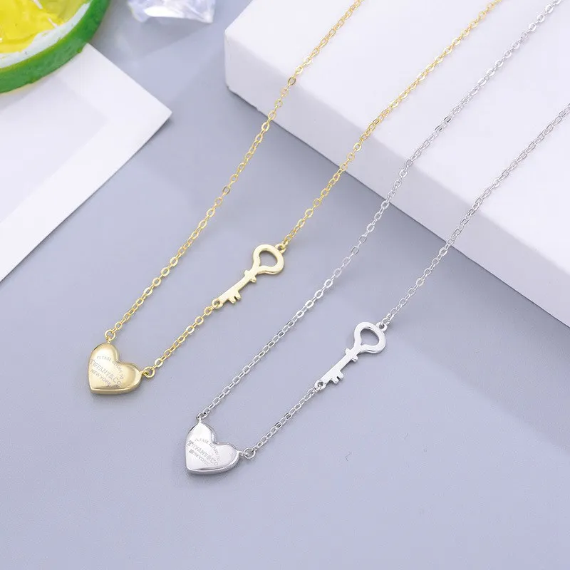 

Necklace Real 925 Silver Sweet Love Heart Pendant Chain For Women Wedding Engagement Anniversary Jewelry Gift