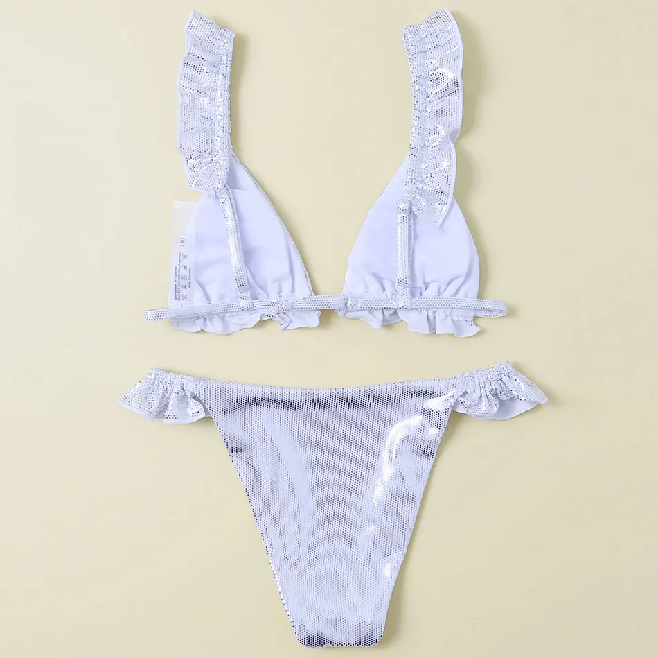 Купальник-бикини с оборками для девочек цвет в ассортименте 1 шт | Спорт и