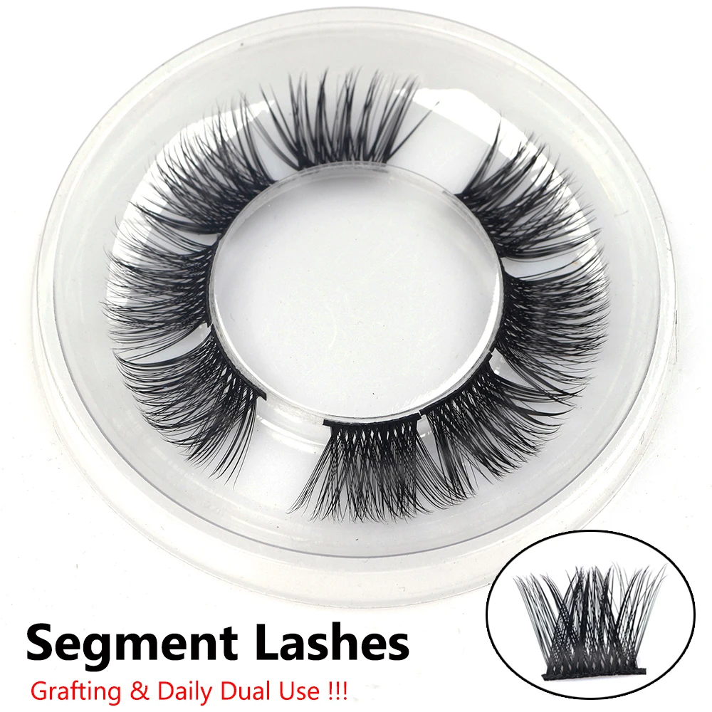 Горячая Распродажа 1 набор сегментные пушистые длинные натуральные накладные