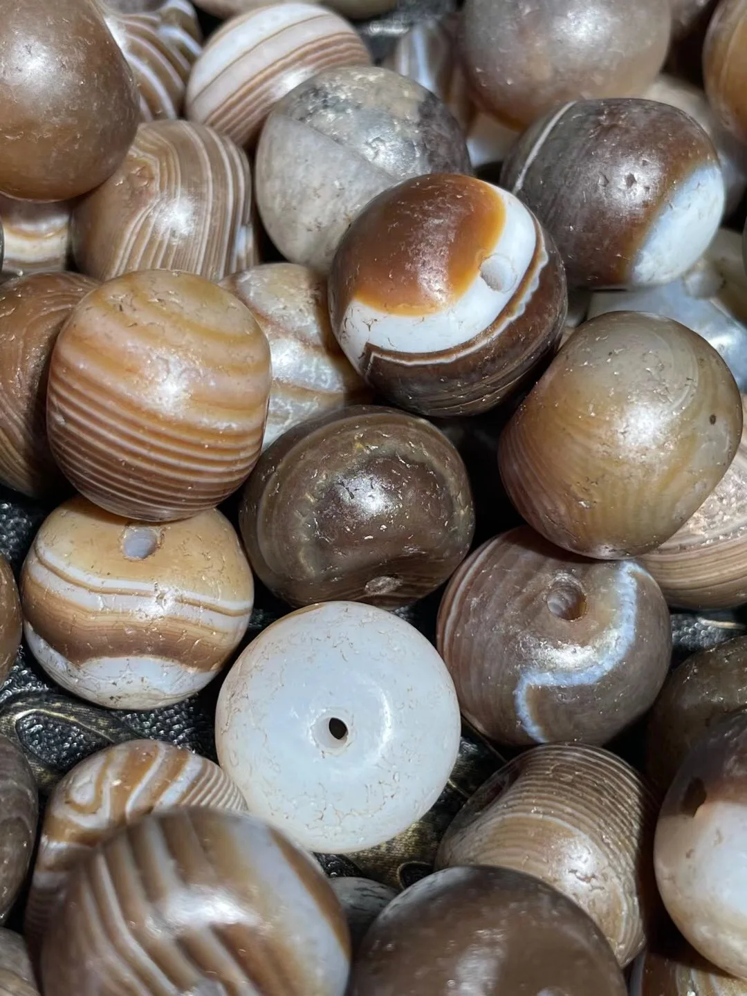 

210Pcs/Lot Wholesale Natural Dzi Necklace Sweater Chain Bracelet Jewelry Accessories DIY Material Agate Beads Rondelle Gzi