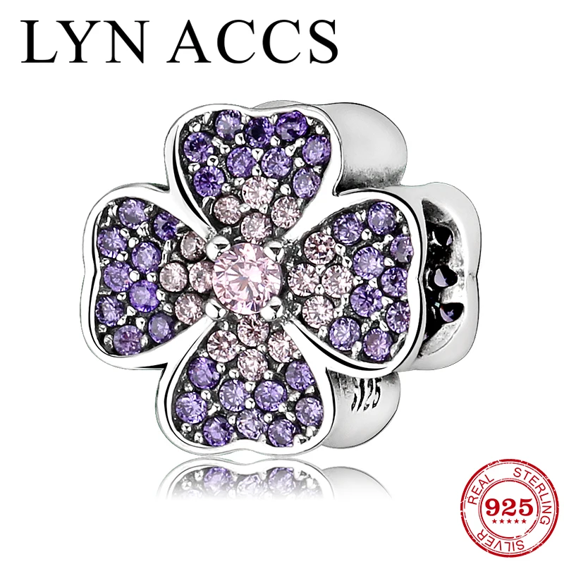 Новинка Стерлинговое Серебро 925 пробы романтичный фиолетовый персиковый цвет CZ