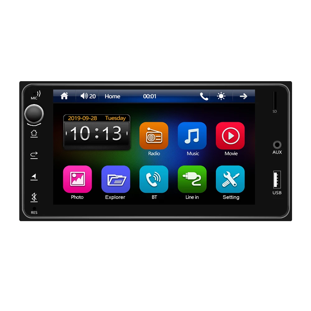 AMPrime 2 Din Автомобильная Радио " мультимедиа для Toyota Corolla авто стерео Android/IOS Авторадио MirrorLink Bluetooth USB TF FM камера