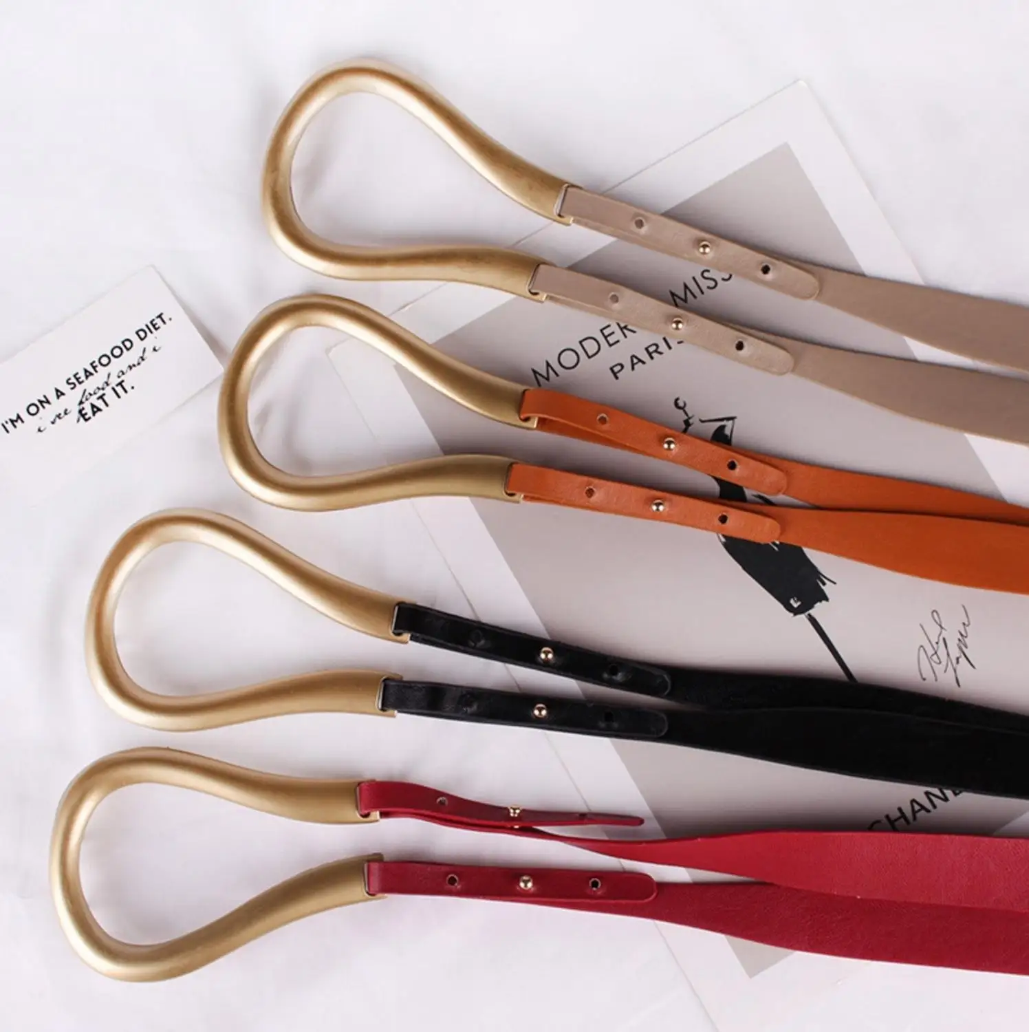 

Fashion Leather Buckle Simplicity Leather Button Belt Women New Black Wide Corset leather Belt Female Tie Dress Waistband Lady