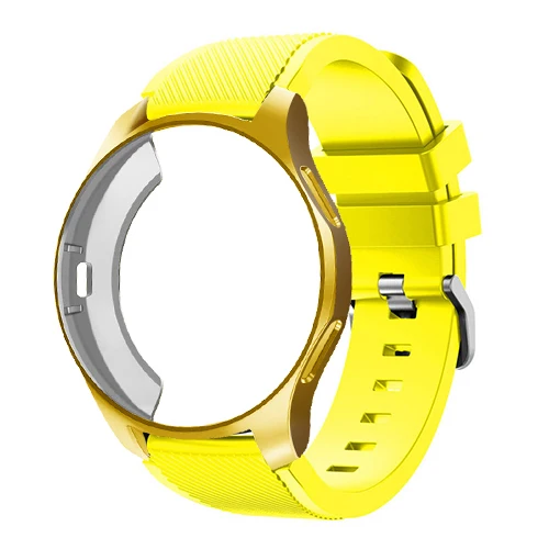 yellow 2 Ремешок+ чехол для samsung gear S3 Frontier S2 ремешок Galaxy watch 46 мм 42 м 20 22 мм ремешок для часов все вокруг защитные часы аксессуары - Цвет ремешка: yellow 2