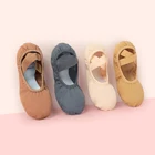 Балетная обувь, танцевальная обувь, женские балетные тапочки, мягкая обувь для девочек, детей, балерины, тренировочная танцевальная обувь, холщовая обувь