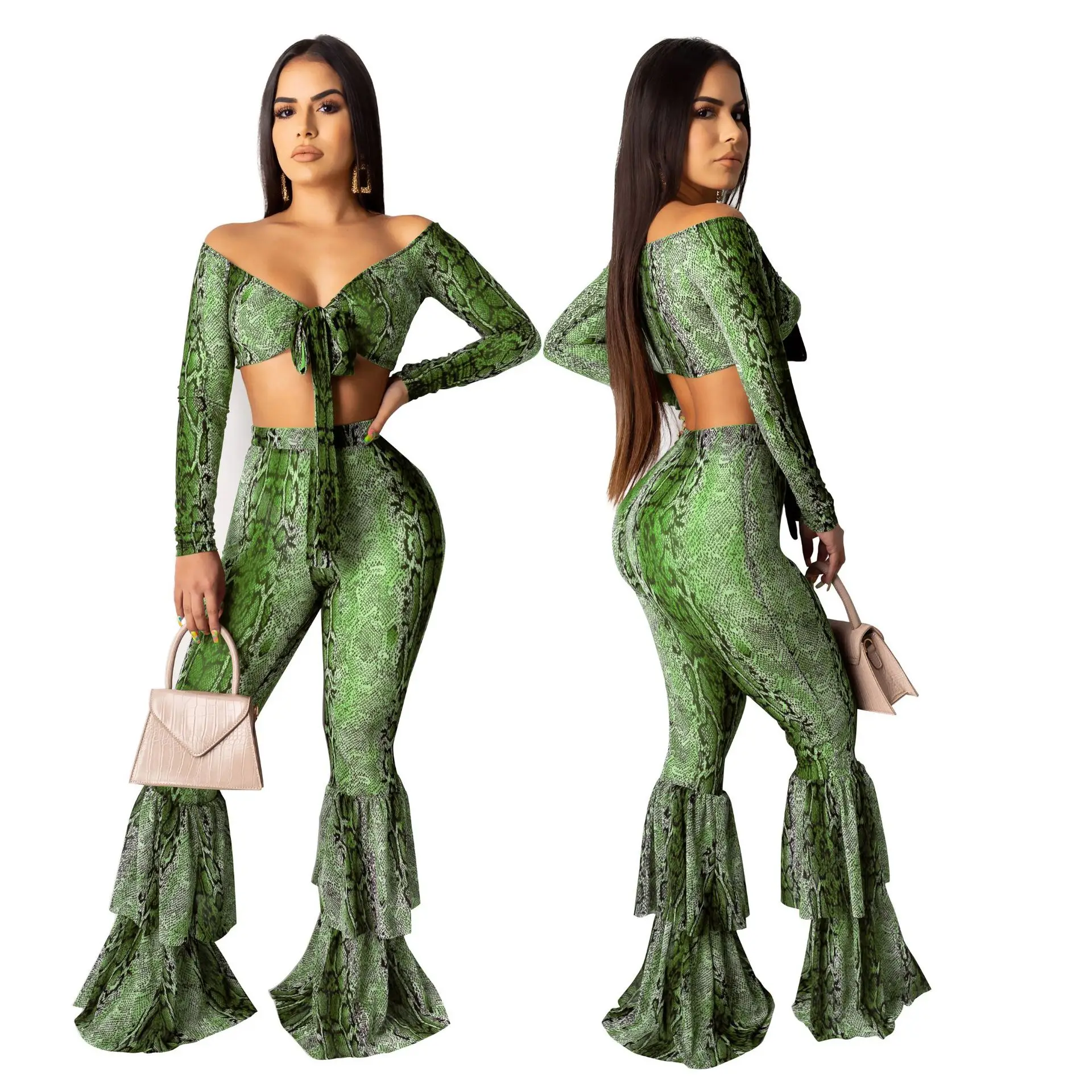 Сексуальная Повседневная одежда спортивный костюм для женщин Леопардовый принт