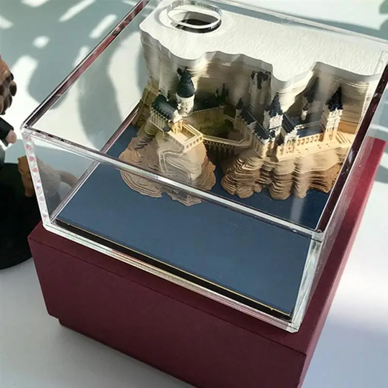 3D Бумажная скульптура искусство замок Хогвартса записная книжка украшение Гарри