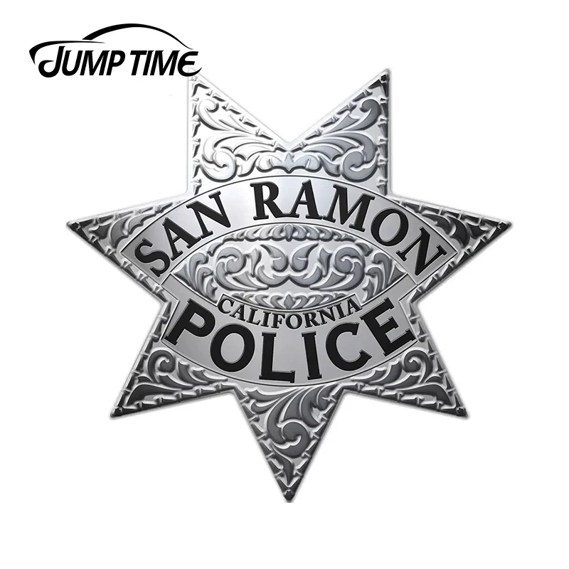 

Jump Time 13 x 12.6cm for Police Sign Funny Car Stickers and Decals Waterproof Scratch-Proof Door Wall Auto Decoration