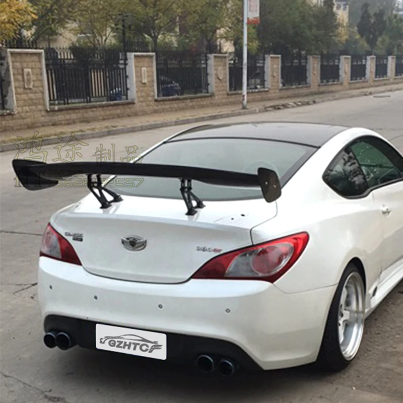 Car Styling Carbon Fiber Material Rear Roof Spoiler Tail Trunk Wing Boot Lip Molding for Hyundai Tiburon Genesis Coupe
