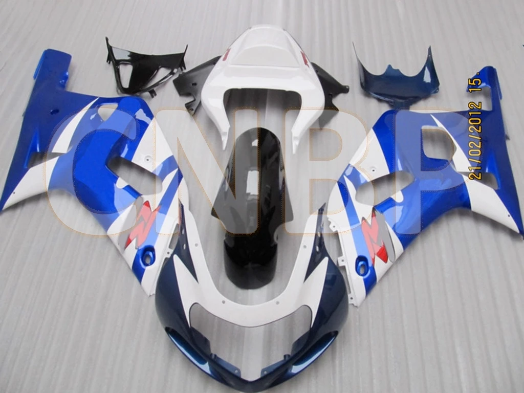GSX R600 2000 2003 K1 K2 Обтекатели 2001 синие белые R1000 00 01 Abs обтекатель|Полные комплекты