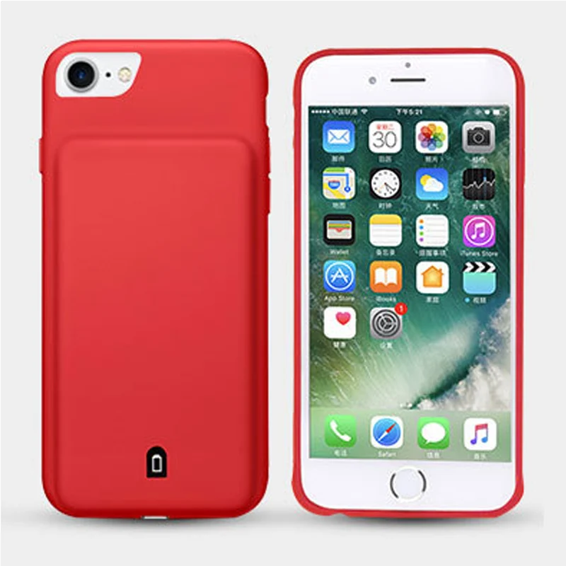 Red for Ip678 Внешнее зарядное устройство для iPhone 7, 8 Plus, 6, 6S Plus, портативное запасное зарядное устройство для iPhone 8, 7, 6, 6 S, чехол для аккумулятора - Цвет: Red for Ip678