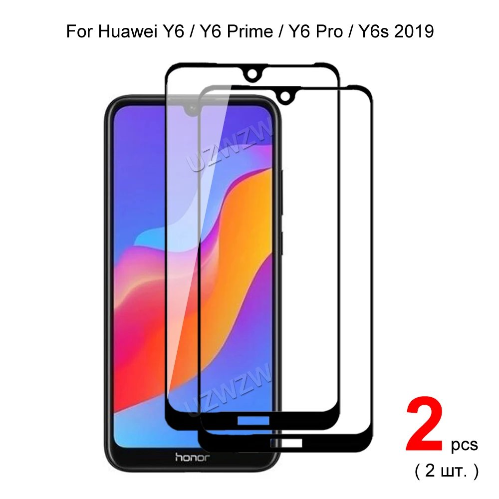 Для Huawei Y6 / Pro Prime Y6s 2019 полное покрытие закаленное стекло Защита для экрана