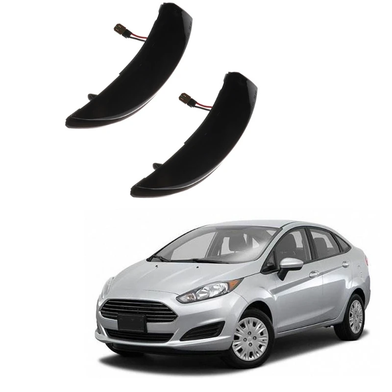 

2pcs/set Flow Water Mode LED Turn Signal Lamp Indicator Light for Fiesta B-Max 2008-2017 Models Car Modified Accessories