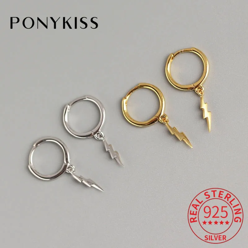 Серьги кольца из серебра 100% пробы в стиле панк|Серьги-кольца| |