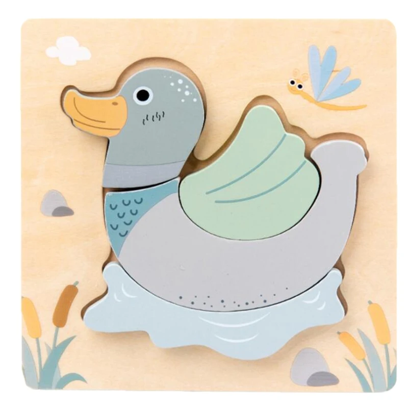 

Wooden Puzzle Children's Cartoon Puzzle 1 2 3 Years Old Educational Toy Gift