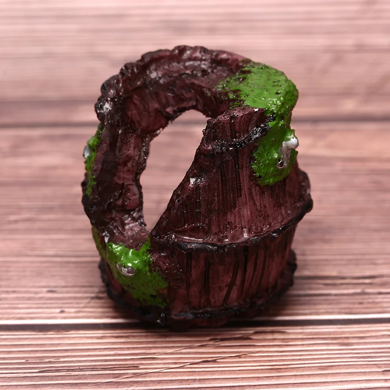 

1pc Aquarium Fish Tank Artificial Barrel Resin Ornament Cave Aquarium Fish Tank Decoration Accessories Pet Accessories