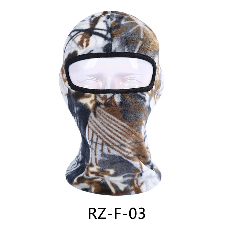 RZ-F-03 Балаклава, Зимняя Термальная флисовая велосипедная маска для лица для велосипеда, велосипедная кепка, шапка, защитная Лыжная маска для сноуборда, для мужчин и женщин, спортивная - Цвет: RZ-F-03